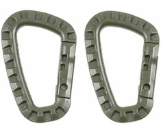 Max Fuchs Plastikinis D-formos žalias karabinas 7 mm x 8.5 cm