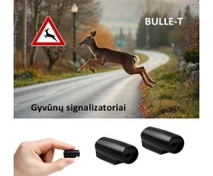 BULLE-T Ultragarsiniai švilpukai automobiliui. Laukinių gyvūnų baidymo signalizatoriai