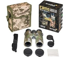 Levenhuk Camo Dots 10x42 žiūronai su tinkleliu
