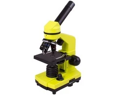 Mikroskopas Levenhuk Rainbow 2L Lime 40x-400x su eksperimento komplektu K50