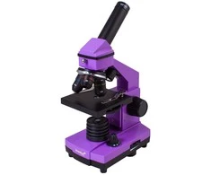 Mikroskopas Levenhuk Rainbow 2L PLUS Amethyst 64x - 640x su eksperimento komplektu K50