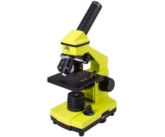 Mikroskopas Levenhuk Rainbow 2L PLUS Lime 64x - 640x su eksperimento komplektu K50