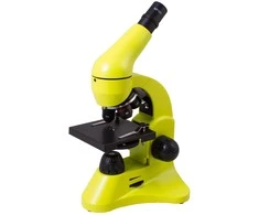 Mikroskopas Levenhuk Rainbow 50L Lime 40x - 800x su eksperimentiniu rinkiniu K50