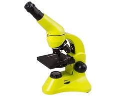 Mikroskopas Levenhuk Rainbow 50L PLUS Lime 64x–1280x su eksperimentiniu rinkiniu K50