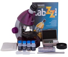 Mikroskopas vaikams, Levenhuk LabZZ M101 Amethyst, 40x-640x, su Eksperimento rinkiniu