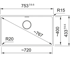 Plautuvė Franke MRG 210-72, Onikso juoda, rankinis ventilis, plieno splavos dangtelis