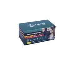 Baltic Masks Vienkartinės medicininės juodos kaukės (3 sl. 40vnt.) BM-220 BK