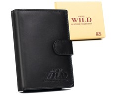 Always Wild Vyriška odinė piniginė N4L-P-SCR Juodas