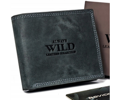 Always Wild „Wild N0035-CHM“ RFID odinė vyriška piniginė