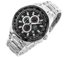 CASIO EDIFICE vyriškas laikrodis EFR-539D-1A - 10ATM (zd114a) + dėžutė