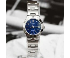 Moteriškas laikrodis Casio LTP-1241D-3A, su dėžute, Mėlynas ciferblatas