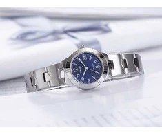 Moteriškas laikrodis Casio LTP-1241D-3A, su dėžute, Mėlynas ciferblatas