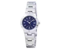 Moteriškas laikrodis Casio LTP-1241D-3A, su dėžute, Mėlynas ciferblatas