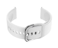 Pacific Dirželis gumowy do smartwatch 20mm - balta/sidabrinė