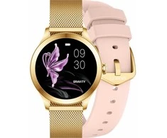 Išmanusis laikrodis DAMSKI GRAVITY GT25-1 PRO - AMOLED, DODATKOWY PASEK (sg039a)