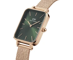 Moteriškas laikrodis DANIEL WELLINGTON Quadro Pressed Melrose Emerald 20mm DW00100445+ DĖŽUTĖ (zw505n)