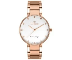 Laikrodis G. ROSSI WATCH - 11155B2-3D3 (zg784e) r.auksinis + BOX