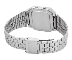 Casio A500WEA-1EF rankinis laikrodis Elektroninis Unisekso stiliaus Juoda, Sidabras