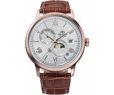 Orient Classic Sun &amp; Moon vyriškas laikrodis RA-AK0801S30B + BOX