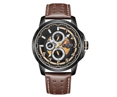 VYRIŠKAS LAIKRODIS NAVIFORCE NF9142 (zn087b) juodas/br. + dėžutė