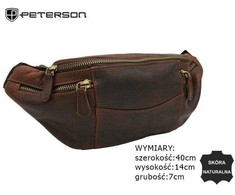 Skórzana saszetka vyriška na biodra - Peterson