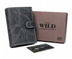 Always Wild Vyriška odinė piniginė su išorine mokėjimo kišene. Visada Laukinis