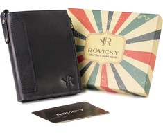 Didelė retro stiliaus piniginė su dviem monetų kišenėmis — Rovicky