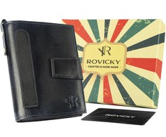 Retro stiliaus odinė vyriška piniginė Rovicky