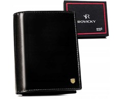 Duży, skórzany portfel męski - Rovicky