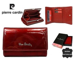 Lakuotas moteriškas piniginė iš natūralios odos Pierre Cardin 02 LEAF-N 117