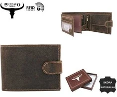 Odinė piniginė RFID BUFFALO WILD RM-02L-BAW