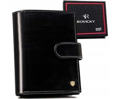 Duży, skórzany portfel męski - Rovicky