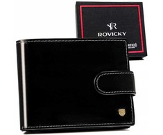Skórzany portfel męski su systemem RFID od Rovicky