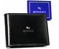 Odinė piniginė RFID ROVICKY RV-7680286-BCA