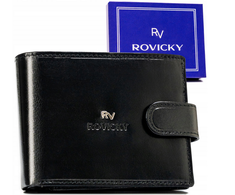 Odinė piniginė RFID ROVICKY RV-7870-9-BCA