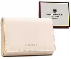 Elegancki Portfel damski ze skóry eko Peterson