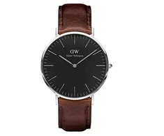 Moteriškas laikrodis DANIEL WELLINGTON Classic Juodas Sheffield Lady DW00100131 (zw508d)