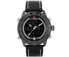 VYRIŠKAS LAIKRODIS NAVIFORCE - NF9144 (zn077a) - juodas/baltas + dėžutė