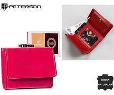 Peterson Moteriška odinė piniginė PTN RD-25-GCL Magenta