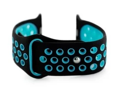 Pacific Apple Watch apyrankė U24 – juoda/turkio – 42/44mm