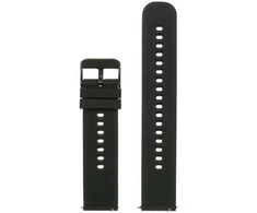 Pacific U27 rubber watch strap - juodas/juodas - 20mm