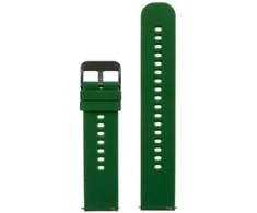 Pacific U27 rubber watch strap - dark žalias/juodas - 18mm