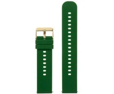 Pacific U27 rubber watch strap - dark žalias/auksinis - 18mm