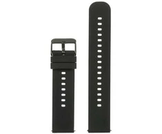Pacific U27 rubber watch strap - juodas/juodas - 20mm