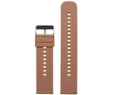 Pacific U27 rubber watch strap - ruda/sidabrinis - 18mm