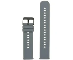 Pacific U27 rubber watch strap - dark pilka/juodas - 20mm