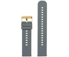 Pacific U27 rubber watch strap - dark pilka/auksinis - 22mm