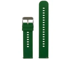Pacific U27 rubber watch strap - dark žalias/sidabrinis - 18mm