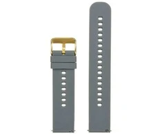 Pacific U27 rubber watch strap - dark pilka/auksinis - 20mm