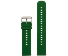 Pacific U27 rubber watch strap - dark žalias/sidabrinis - 18mm